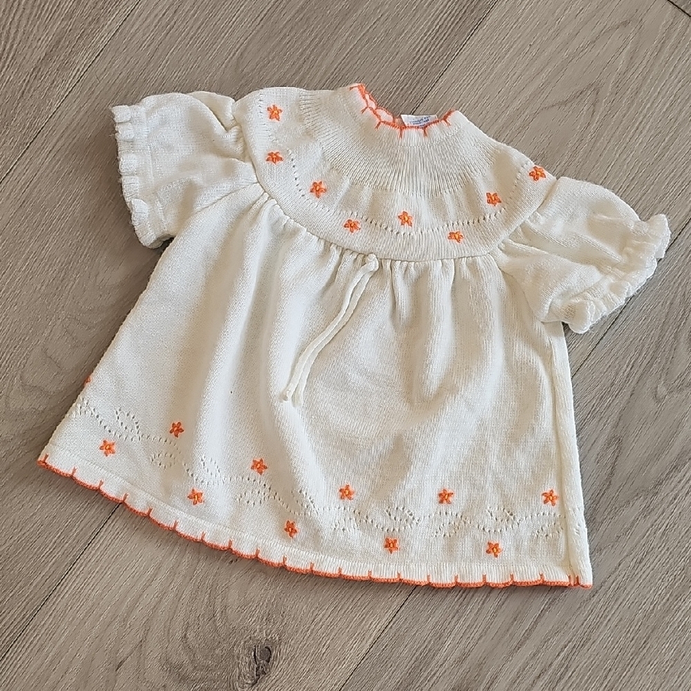 Vintage Glynne-Percy‎ Floral Embroidered Knit Dress